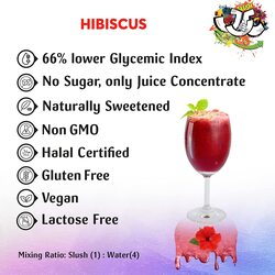 Just Chill Drink Co. Hibiscus Slush, Made From 100% Real Fruit Extract, 1.89 Litre