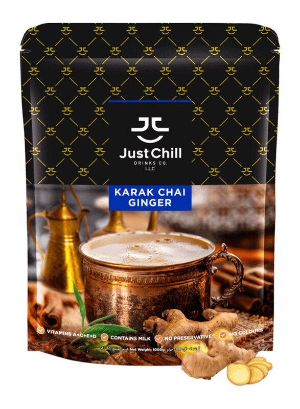 

Just Chill Drinks Co. Tea Premix, Karak Chai Ginger, Immunity Booster, 1000g