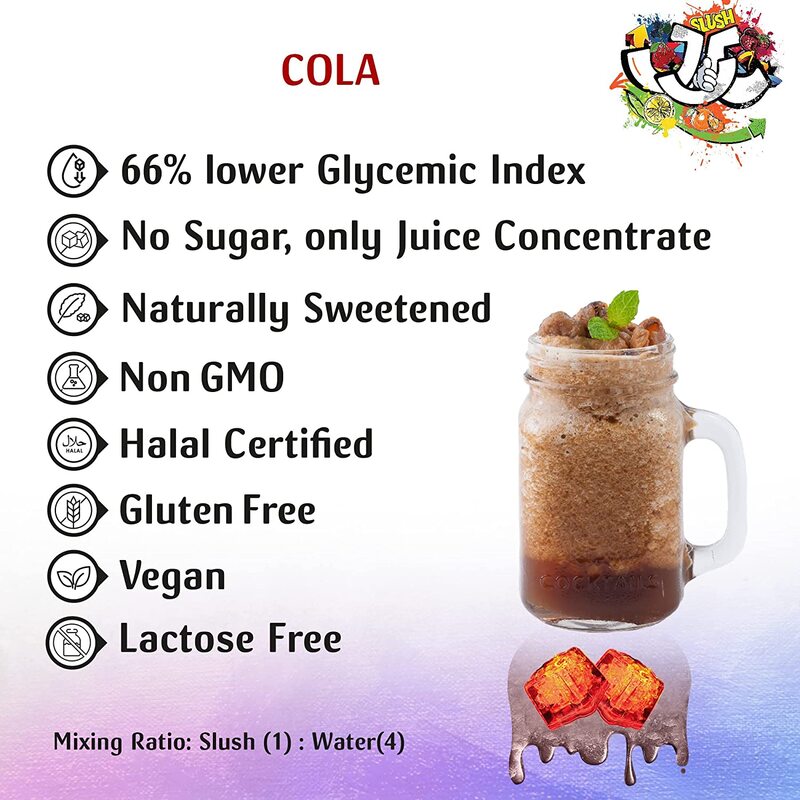 Just Chill Drink Co. Cola Slush, Made From 100% Real Fruit Extract, 1.89 Litre