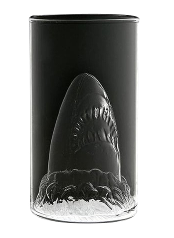 1Chase 2-Piece Double Wall Shark Head Glass, 350ml, Clear
