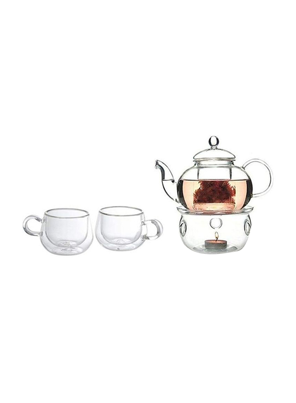 Lushh 4-Piece Tea Set, Clear