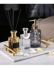 1Chase Marble Tray, White/Gold