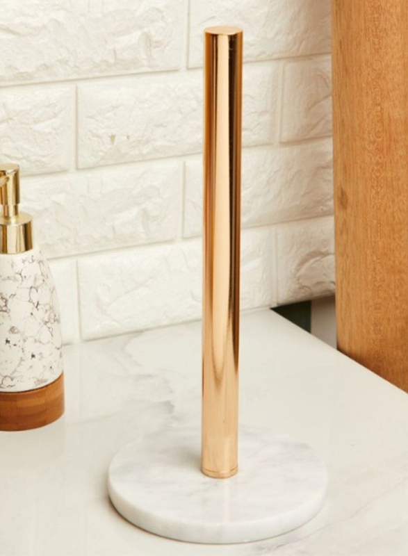 1Chase Paper Tissue Towel Holder with Marble Base, Gold