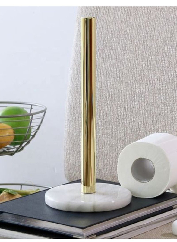 1Chase Paper Tissue Towel Holder with Marble Base, Gold