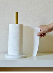 1Chase Paper Tissue Towel Holder with Marble Base, Gold