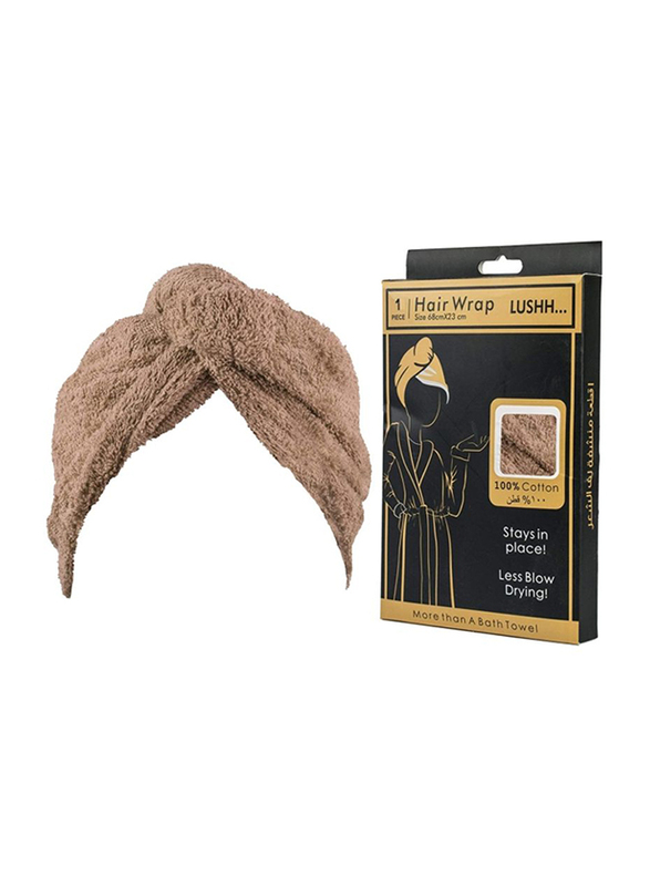 Lushh Cotton Hair Wrap, Brown