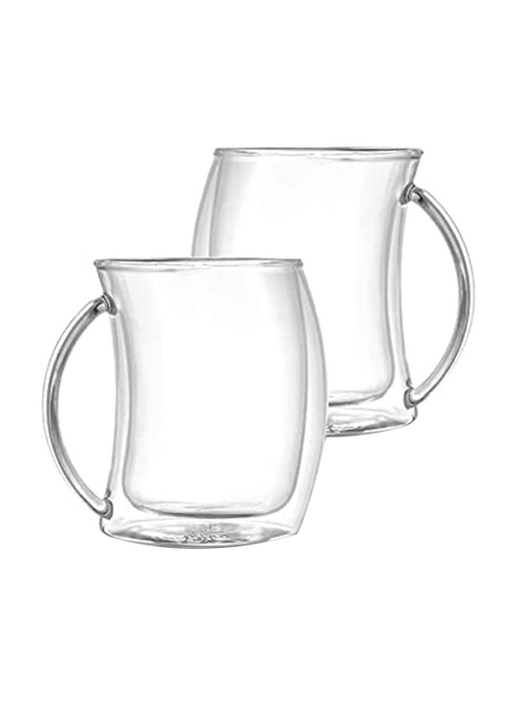 1Chase 2-Piece Double Wall Drinking Cup with Handle, Clear