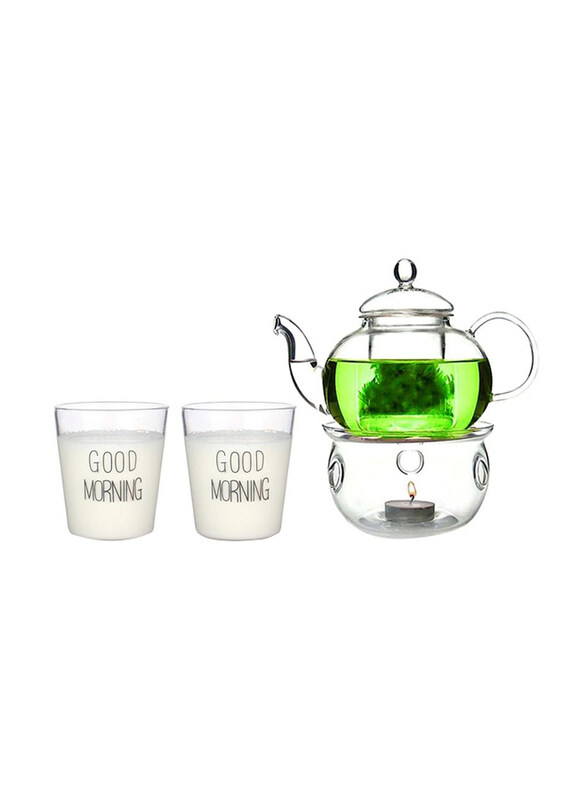 

1Chase 3-Piece Glass Tea Set, Clear