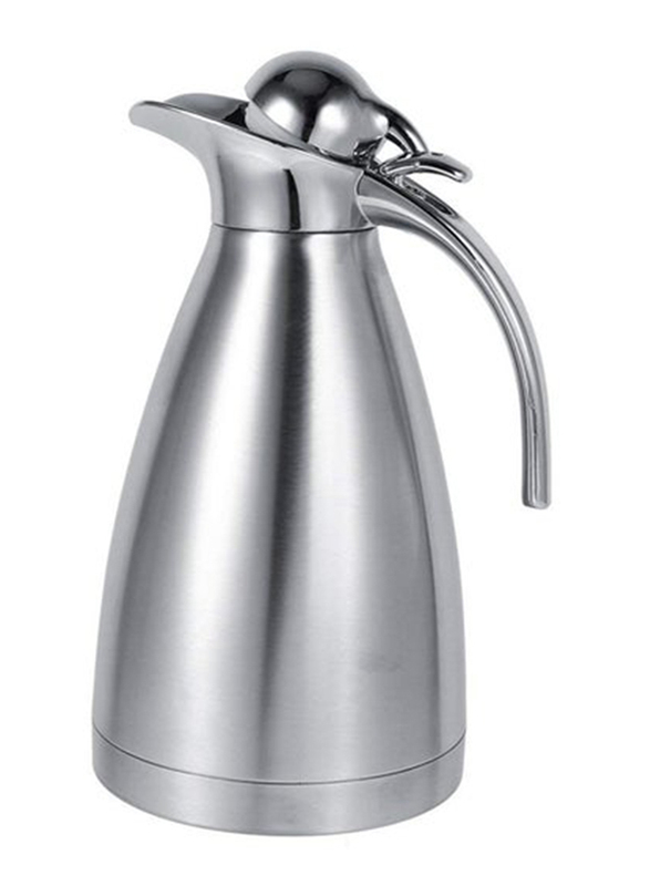 1Chase Stainless Steel Vacuum Double Wall Insulated Coffee Tea Pot, 1500ml, Silver