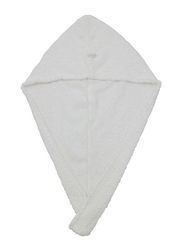Lushh Cotton Terry Hair Towel Wrap, White