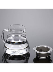 1Chase 600ml Heat Resistant Borosilicate Glass Coffee Server Pot, Clear