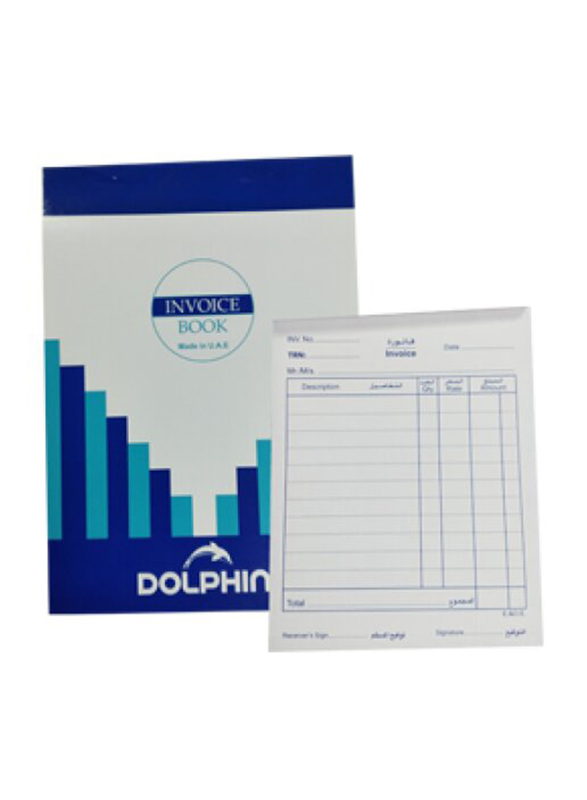 Dolphin Invoice Book, Small, 5 Pieces, White