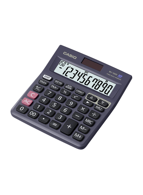 Casio 10-Digit Office Calculator, MJ100D, Blue