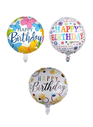 18 Inch Happy Birthday 2 Aluminium Foil Balloon, 3 Piece, Multicolour, Ages 3+
