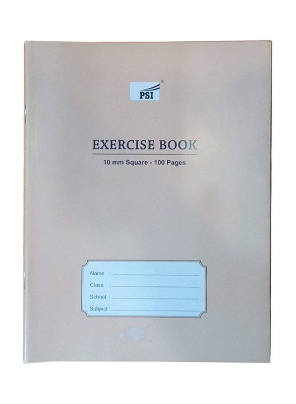 PSI 10mm Square Exercise Notebook, 100 Pages, Beige