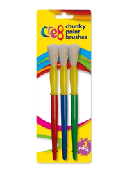 Cre8 Chunky Paint Brushes Set, 3 Pieces, P2598, Multicolour