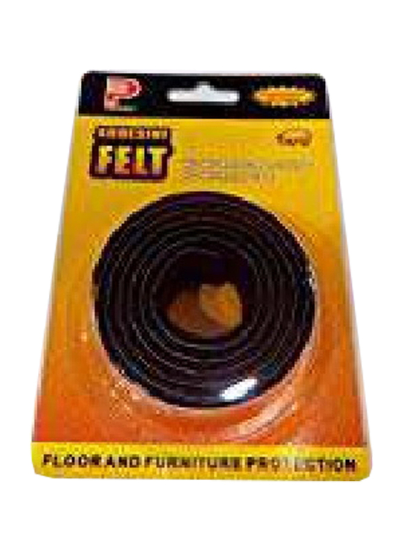 Perfect Floor Protection Adhesive Felt Rolls, Black