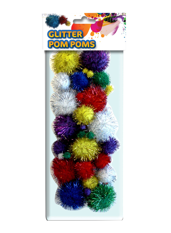 Cre8 Glitter Pom Poms Craft Kits, Ages 8+