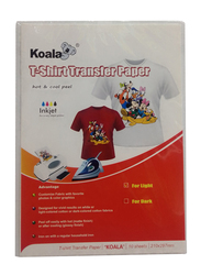 Koala Inkjet T-Shirt Transfer Paper for Light Color Fabric, 10 Sheets