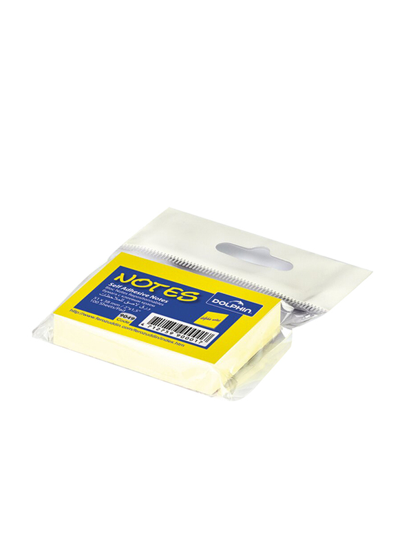 Dolphin Sticky Notes, 1.5 x 2inch, 100 Sheets, Yellow