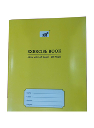 PSI 4 Lines Exercise Notebook, 200 Pages, Yellow