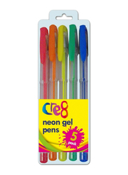 U Mark 5-Piece Neon Gel Pen, Multicolor