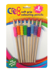 Cre8 Grip Colouring Pencils, 8 Pieces, P2686, Multicolour