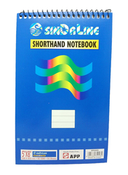Sinarline Shorthand Notebook Pad, 70 Sheets, 5 x 8 inch, 12 Pieces, Blue