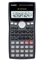 كاسيو ، آلة حاسبة علمية ، 10 + 2 أرقام ، FX 570MS ، أسود / رمادي