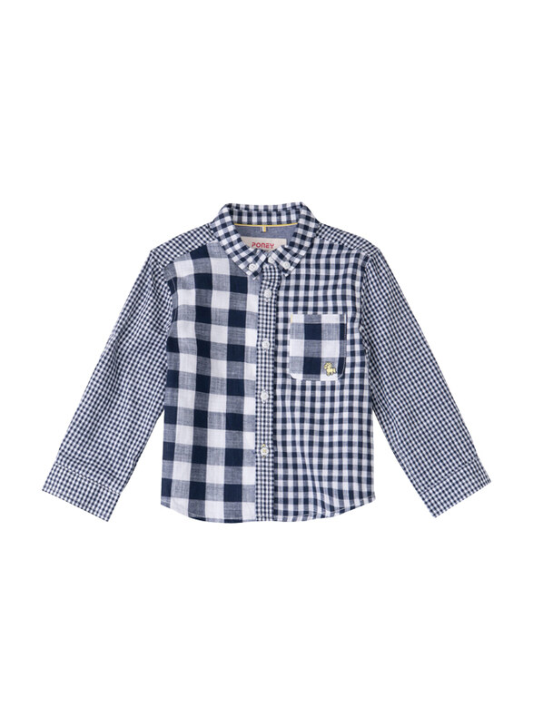 

Poney Long Sleeve Shirt for Boys, 11-12 Years, Blue