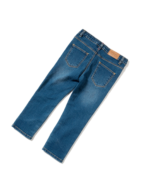 Poney Denim Jeans for Girls, 7-8 Years, Blue