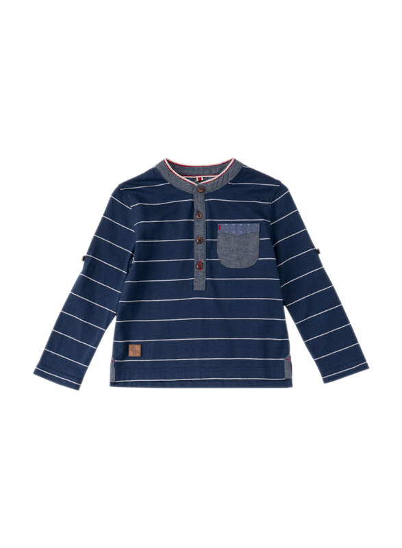 

Poney Long Sleeve Tee for Boys, 5-6 Years, Blue