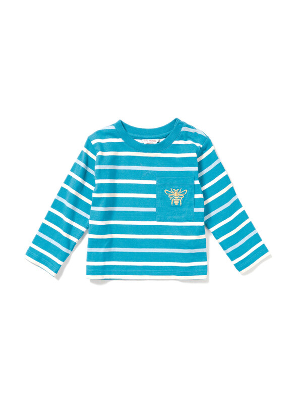 

Poney Long Sleeve Tee for Boys, 7-8 Years, Blue