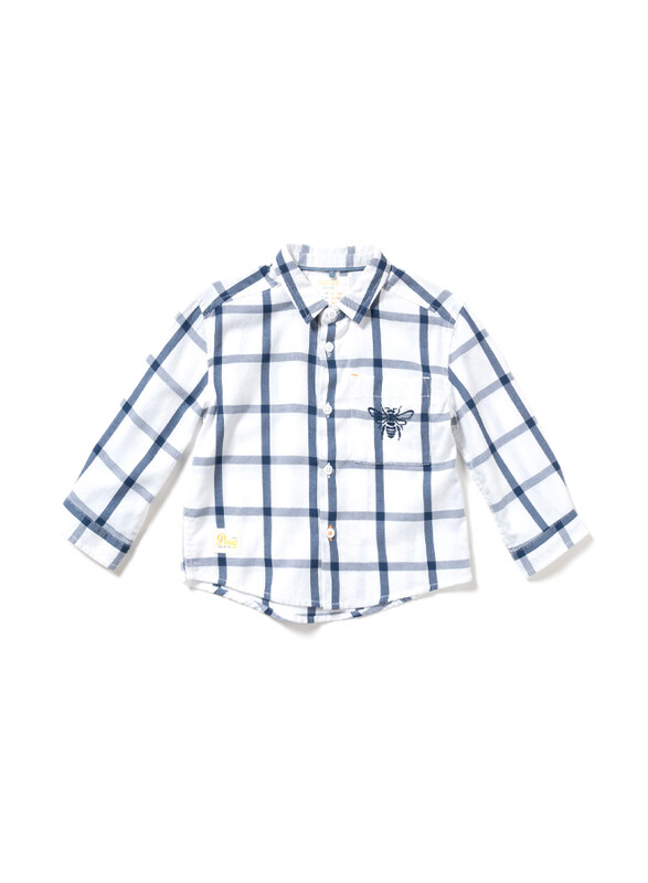 

Poney Long Sleeve Shirt for Boys, 6-12 Months, White