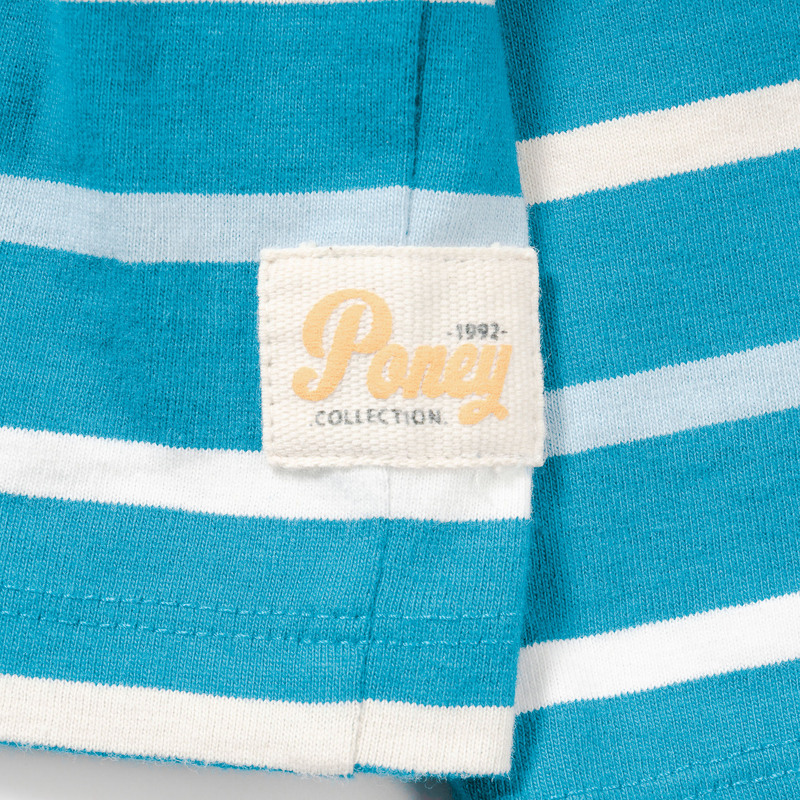 Poney Long Sleeve Tee for Boys, 0-6 Months, Blue