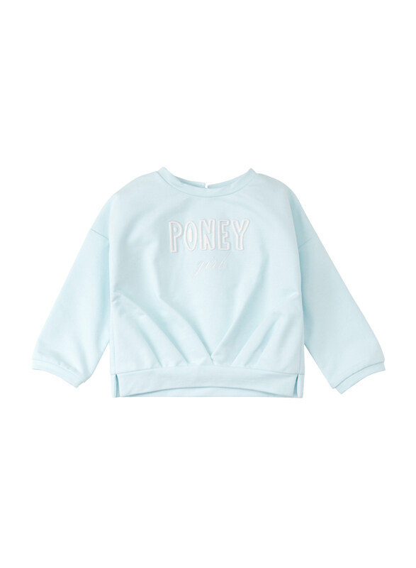 

Poney Long Sleeve Sweatshirt for Girls, 5-6 Years, Turquoise