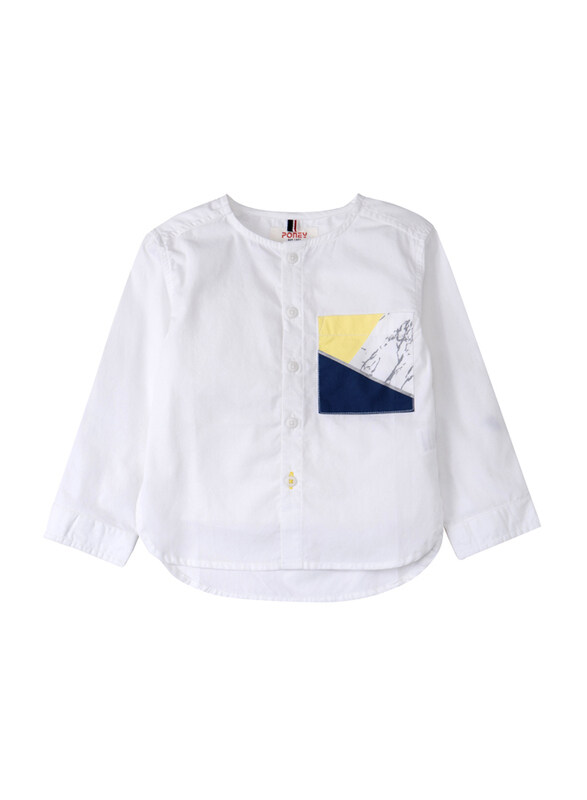 

Poney Long Sleeve Shirt for Boys, 18-24 Months, White