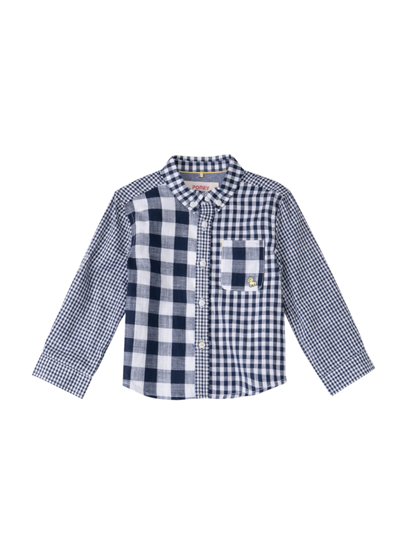 Poney Long Sleeve Shirt for Boys, 12-18 Months, Blue
