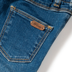Poney Denim Jeans for Girls, 18-24 Months, Blue