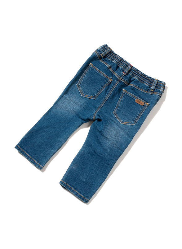 Poney Denim Jeans for Girls, 12-18 Months, Blue