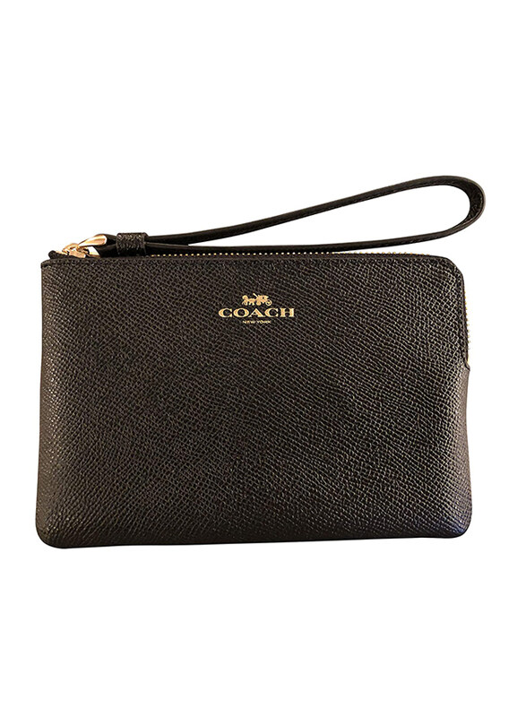 

Coach Corner Zip Wristlet Wallet for Women, Black