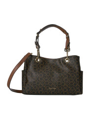 Calvin Klein Sonoma Signature Key Item Satchel for Women, Brown