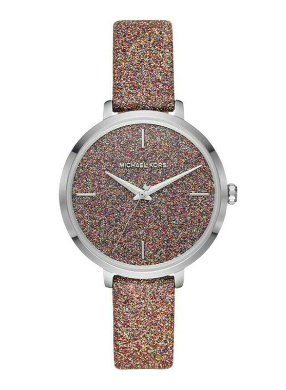 Michael Kors Charley Analog Watch for Women with Leather Band, Multicolor