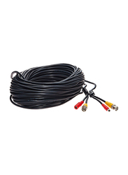 UK Plus 30-Meter RG59 Coaxial Cable for Surveillance Cameras, Black