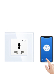 Unihoms Smart Wi-Fi Outlet Socket with Alexa and Google Home, 2.4Ghz, White