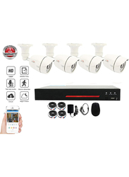 UK Plus DIY 1080p Full HD 4CH Home & Office Security Surveillance CCTV AHD Kit, with 4 x Bullet Outdoor Camera, White