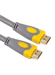UK Plus 20-Meter 4K HDMI Cable, HDMI Male to HDMI for UHD TV/Blu-Ray/Xbox/PS4/PS3/PC, Grey/Yellow
