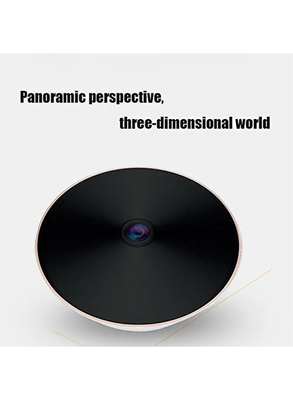UK Plus 360 Degree 1080P Panoramic VR IP WiFi Wireless Security Camera, 2MP, Black