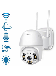 UK Plus Outdoor Full HD 1080P CCTV PTZ 2.4G WiFi/Wireless Home & Office Security Camera Surveillance, White