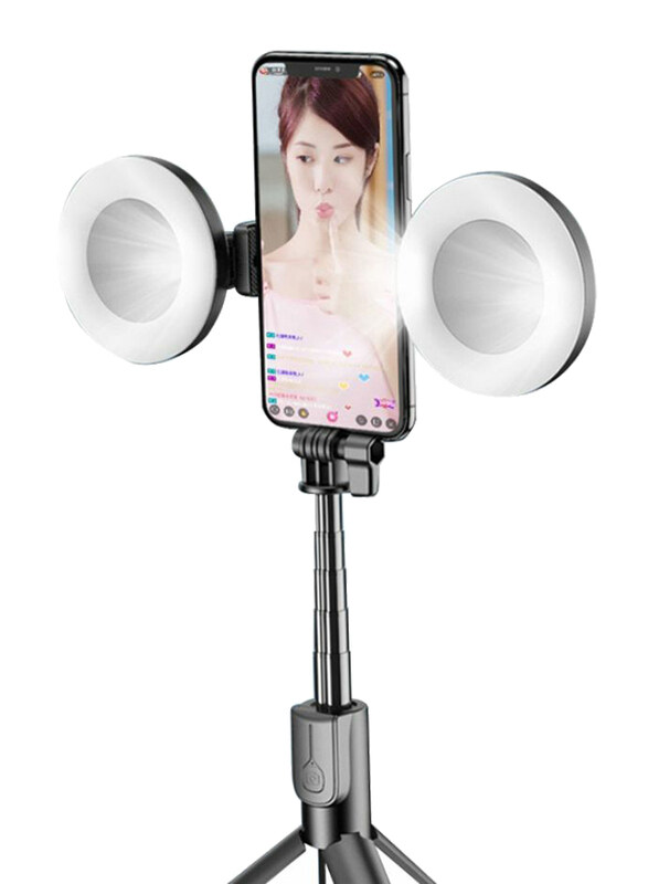 

UK Plus Wireless Selfie Stick Tripod with Remote for Smartphones, Black